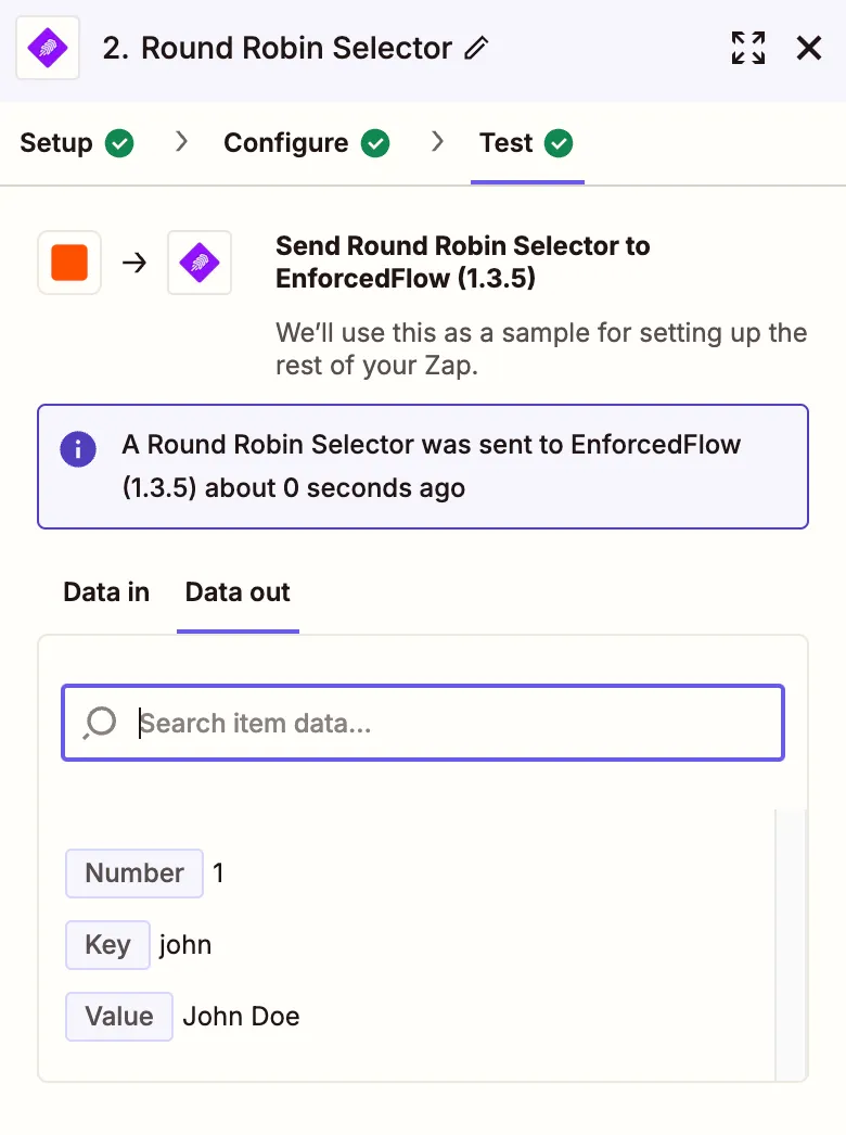 Use round robin output in subsequent steps