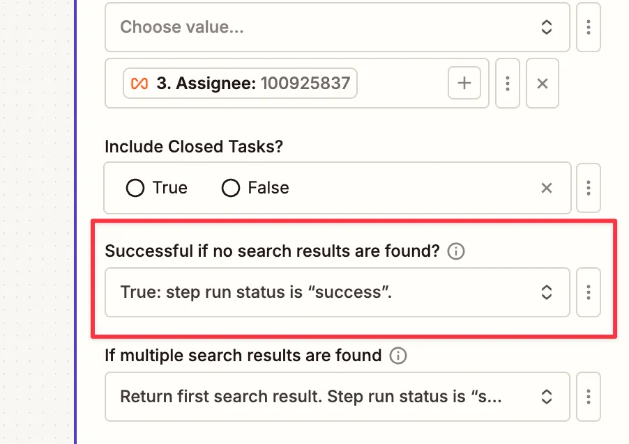 Find Tasks Configuration
